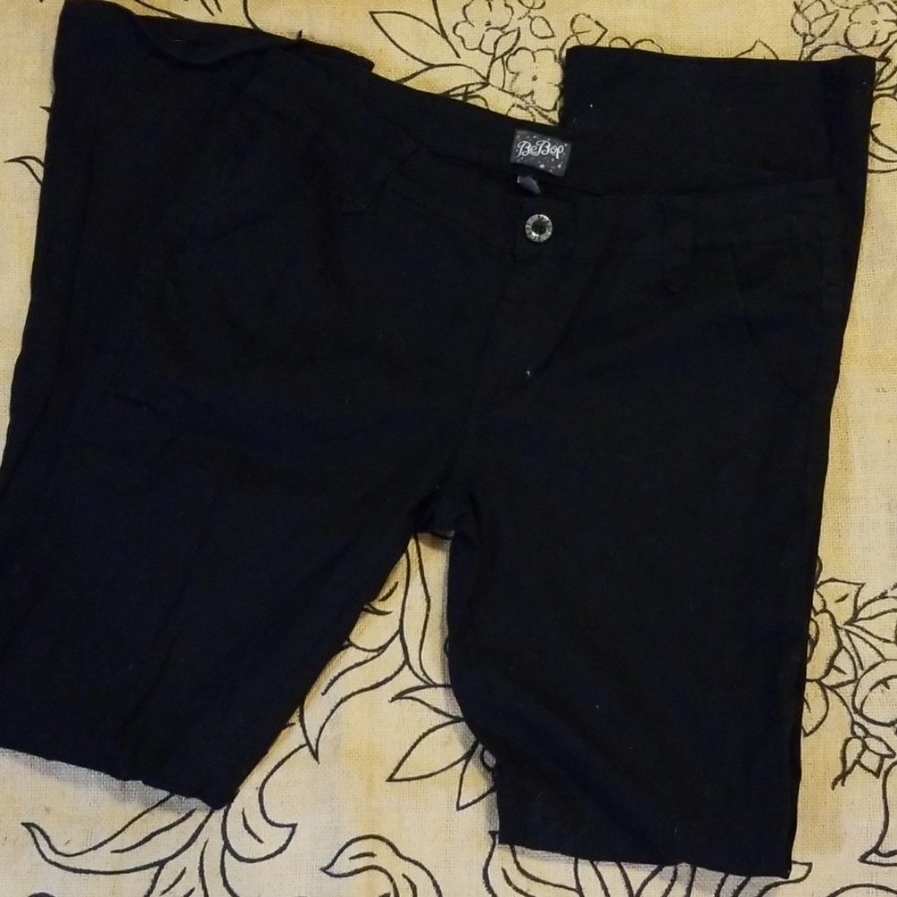 Black Boot Cut Stretchy Dress Pants Trousers
